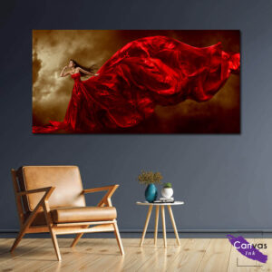 Tablou Canvas, Woman in red dress - Diferite dimensiuni