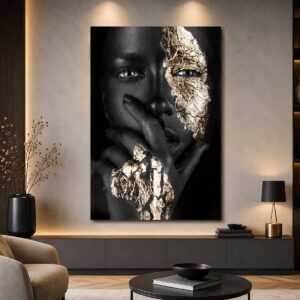 Tablou Canvas Metalic Gold Make-up - Diferite dimensiuni