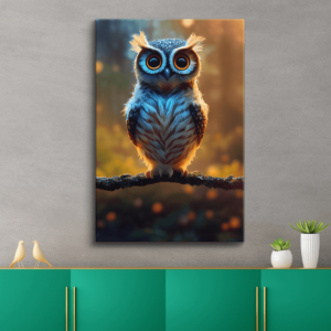 Tablou Canvas Bufniță - Magia Pădurii Întunecate