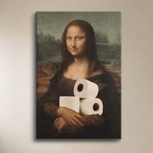 Tablou Canvas - Gioconda Toilet Paper