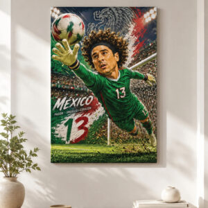 Tablou Canvas Guillermo Ochoa – Caricatură